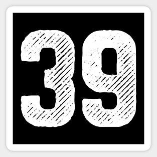 Rough Number 39 Sticker